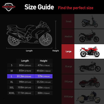 Ultimum Series Motorcycle Cover Waterproof All Weather Protection Universal - Image 4