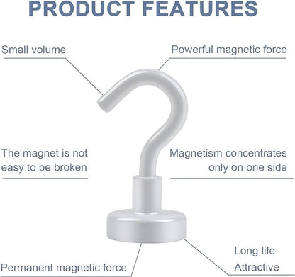DIYMAG Magnetic Hooks, 30Lbs Strong Heavy Duty Cruise Magnet S-Hook - Image 4