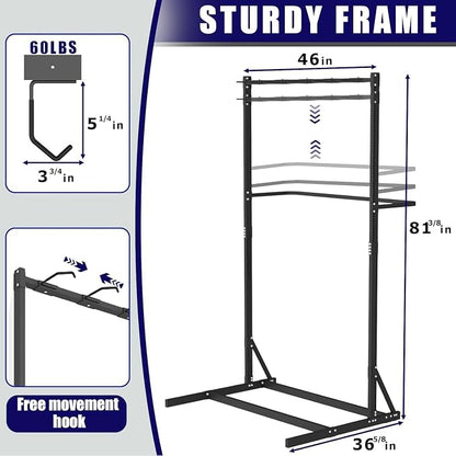 Freestanding Bike Storage Rack, Vertical Bike Holder Holds Up to 5 Bikes - Image 3
