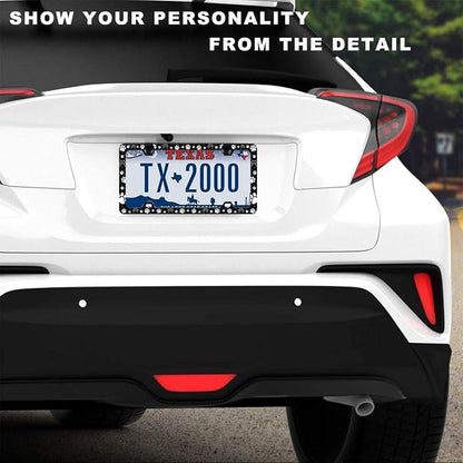 License Plate Frames Paw Prints License Plate Holder Bear Paw Auto Accessory - Image 2