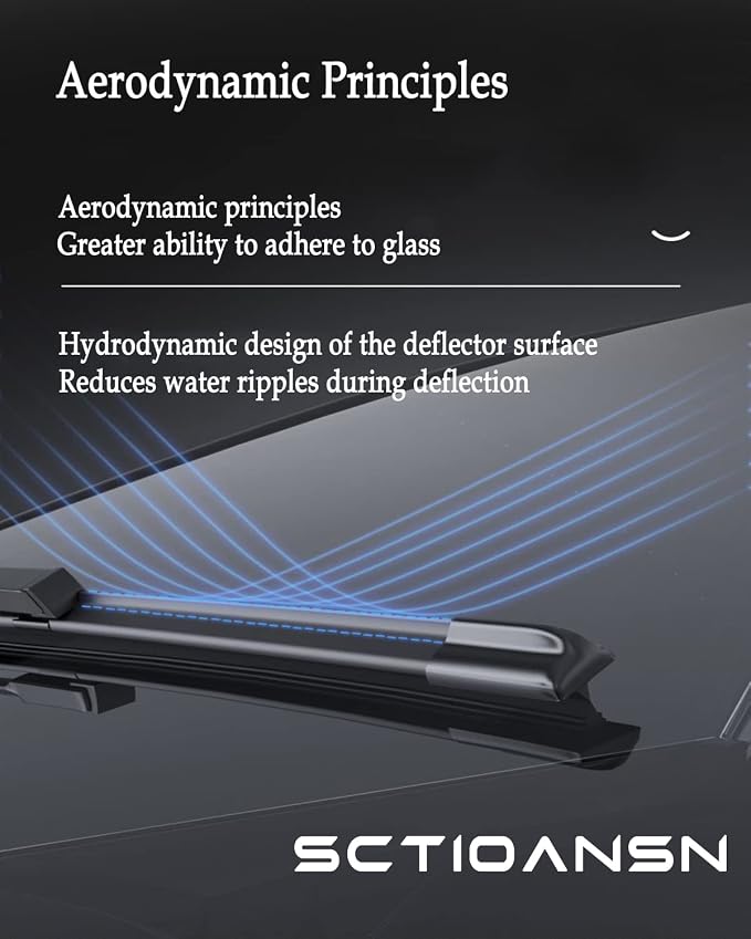 3 Wipers Set-26"+16" Front Windshield Wipers and 14A" Rear Wiper Blade - Image 2