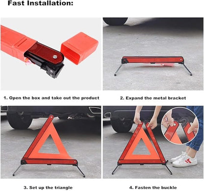 aikko Safety Triangle Kit Road Emergency Warning Reflector Roadside Reflective - Image 7