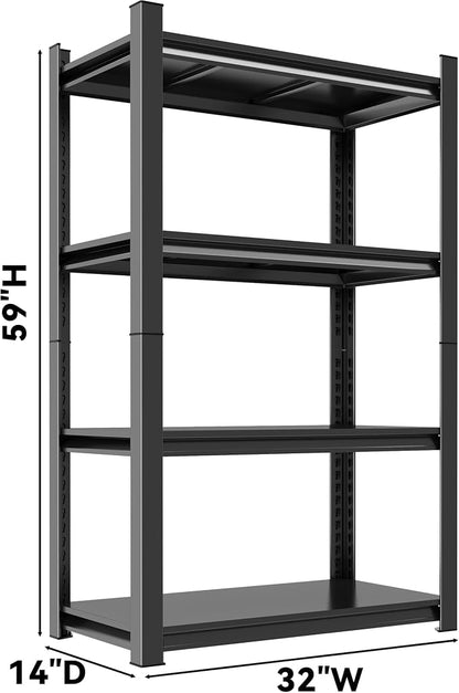 59" H Garage Shelving 2400LBS Capacity Heavy Duty Storage Shelves, Adjustable 4 - Image 3