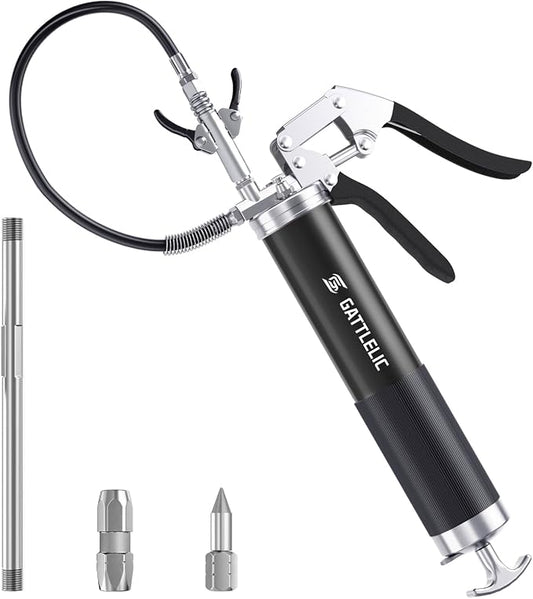 Grease Gun Kit, 8000 PSI Heavy Duty Grease Gun by GATTLELIC
