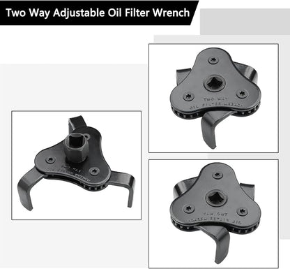 Universal Adjustable Oil Filter Wrench, Carbon Steel, 1/2 & 3/8 Inch Square - Image 4