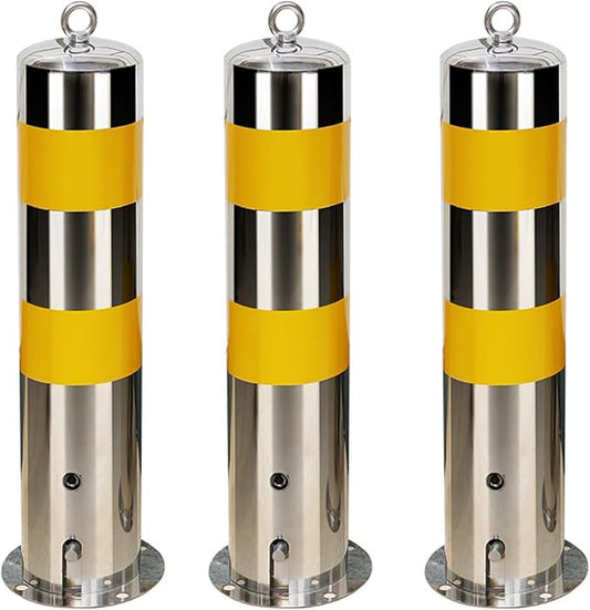 Safety Barrier Bollard, Steel Car Parking Protection Posts, Caution Cones by Unknown