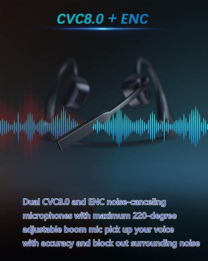 Bluetooth Headphones with Mic Open Ear Headphones Bluetooth 5.2 Headset with - Image 3