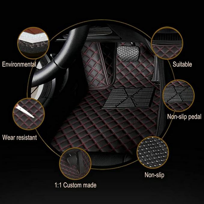 Luxury Leather Car Floor Mats - Image 2