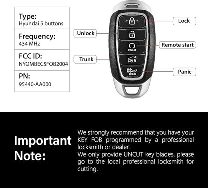 Replacement for 2020 2021 2022 2023 Hyundai Elantra Key Fob Remote Control - Image 3