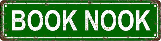 BOOK NOOK Space Vintage Metal Tin Sign, Street Sign, Home Decor, Room Decor by Unknown