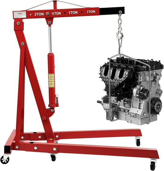 2 Ton Hydraulic Engine Hoist, Folding Engine Lift by LOYALHEARTD