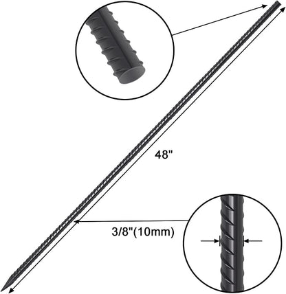 VVOKGO Rebar Stakes 48 Inch 16-Pack Concrete Form Stakes Heavy Duty Straight - Image 2