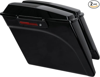XFMT 5" Stretched Saddlebags Extended Saddle Bags W/ 6x9 Speaker Llids Black by XFMT