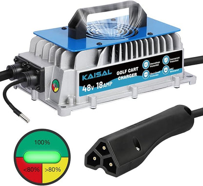 EZGO Golf Cart Charger 48 Volt 18 AMP Golf Cart Battery Charger 1250W by KAISAL
