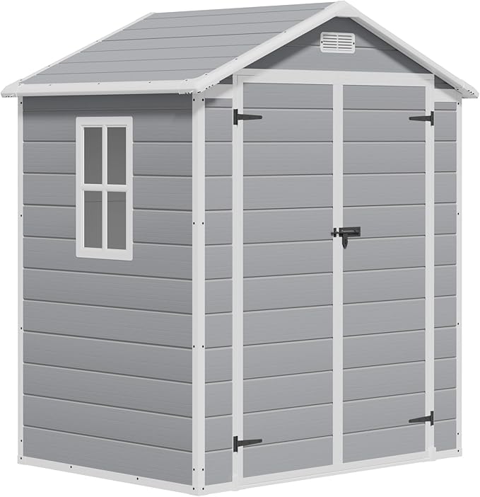 Greesum Outdoor Storage Shed 6X4FT All-Weather Resin Tool Room by BuynowfromGreesum