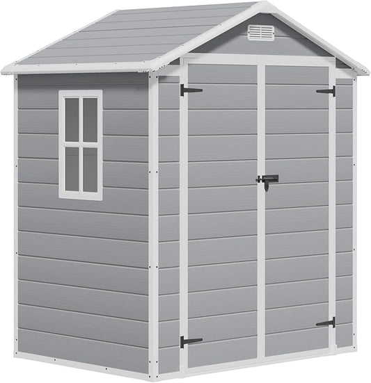 Greesum Outdoor Storage Shed 6X4FT All-Weather Resin Tool Room by BuynowfromGreesum