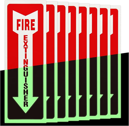 Madrigal Fire Extinguisher Glow in the Dark Sticker Sign, fire extinguisher sign by Unknown