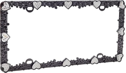 Creathome 3D Daisy Heart License Plate Frame from Pure Zinc Alloy Metal Perfect - Image 6