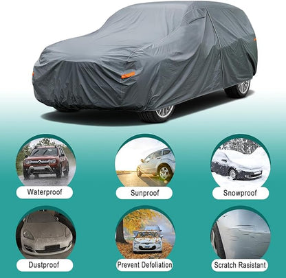 16 Layers Large SUV Car Cover Waterproof All Weather Heavy Duty, Universal Fit - Image 4