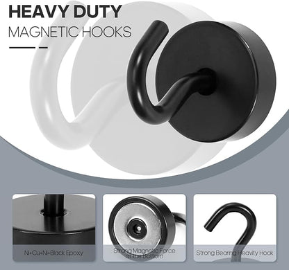 Neosmuk Magnetic Hooks, Cruise Ship Essentials, 40lb+ Heavy Duty Magnetic Hooks - Image 5