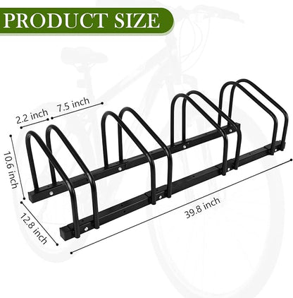 iCool Bikes Floor Bike Stand for 4 Bike, Bike Parking Rack Garage Bike Storage - Image 2