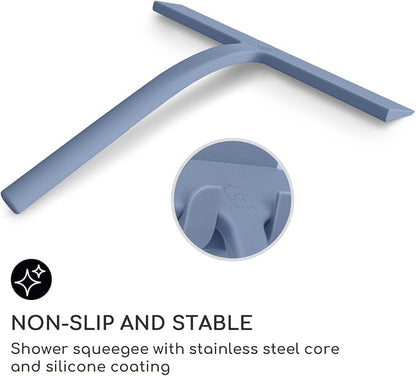 GÜTEWERK Shower Squeegee for Glass Doors, Silicone Window Squeegee, Bathroom - Image 2