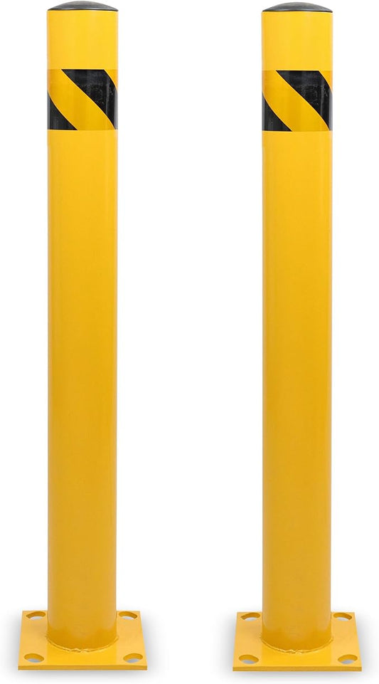 BISupply Safety Bollard Post Parking Barrier 2 Pack - 42in Yellow Pipe Bolt by BISupply