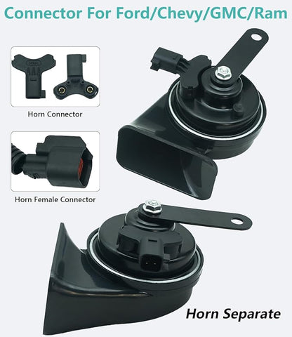Car Horn Kit for Ford Chevrolet Ram GMC Tesla, 12V Loud Waterproof Auto Horn - Image 5
