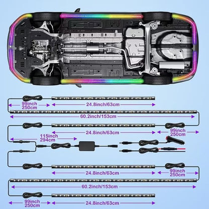 Underglow Led Lights for Cars, Waterproof Underglow Kit for Cars - Image 6