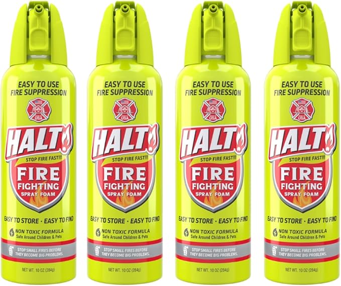 HALT! Fire Fighting Foam Spray – Non-Toxic, PFAS Free, and Find in Emergency – by HaltFireSafetyProducts