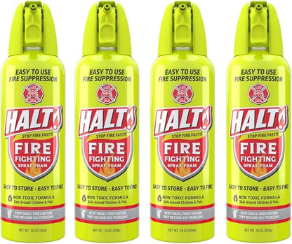 HALT! Fire Fighting Foam Spray – Non-Toxic, PFAS Free, and Find in Emergency – by HaltFireSafetyProducts