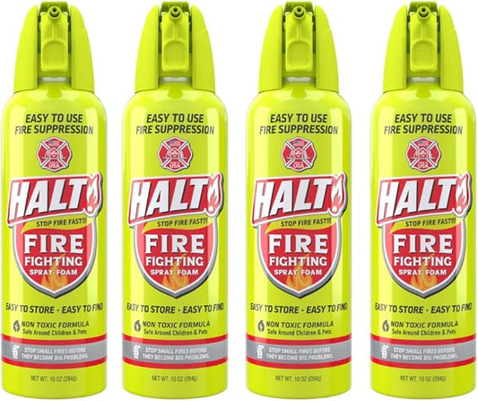 HALT! Fire Fighting Foam Spray – Non-Toxic, PFAS Free, and Find in Emergency – by HaltFireSafetyProducts