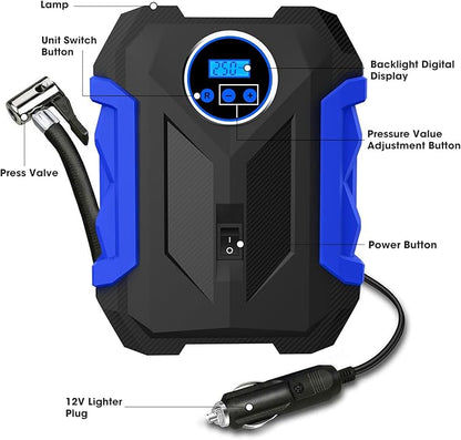 Digital Air Compressor for Car Auto Pump Portable Tire Inflator - Image 2
