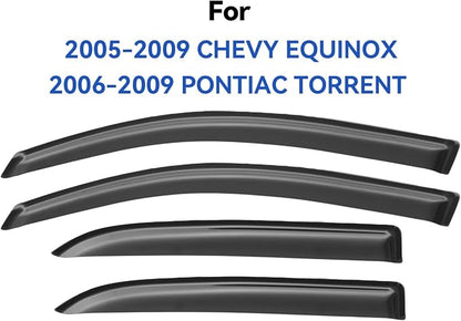 Window Visors Rain Guards for 2005 2006 2007 2008 2009 Chevy Equinox, - Image 2