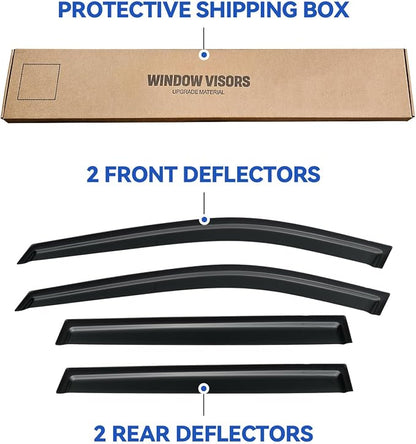 Window Visors Rain Guards for 2021-2025 Nissan Rogue, Out-Channel Window Vent - Image 5