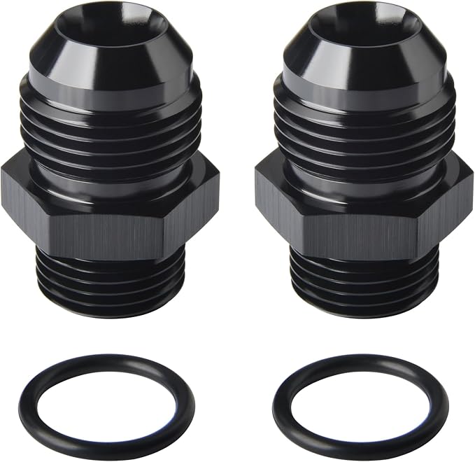 12AN Male Flare to 10AN ORB O-ring Boss Fuel Pump Rail Adapter Fitting Aluminum by Podavelle