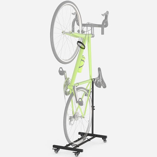 Vertical Bike Stand, Upright Bike Parking Rack Floor, Adjustable Bicycle Storage by Riciakik
