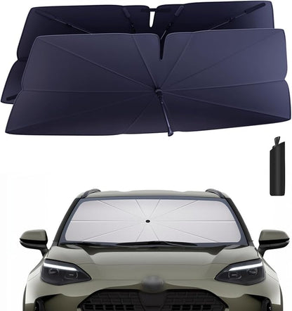 Windshield Sun Shade Umbrella for 2021-2025 Toyota Yaris Accessories: Custom by HIMUMOY
