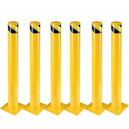 6Pcs Heavy Duty Safety Bollards, 4.5" Diameter Steel Pipe Bollard Post by Hipicute
