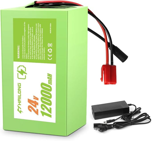 24V 12Ah Battery & Charger Kit for Kids Ride-On Cars | Compatible by RANSYRI