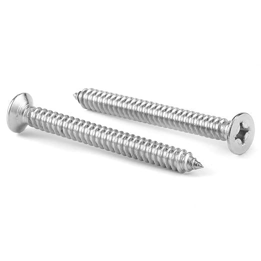 #8 x 2" Wood Screw 100Pcs 18-8 Stainless Steel Screws Flat Head Phillips Fast by SGTZH