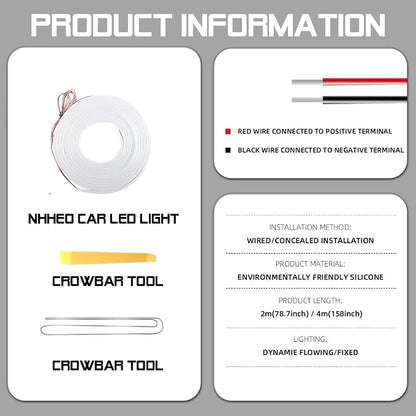 Upgrade Dynamic Flowing Car LED Trunk Light Strip, 79Inch Universal Flexible - Image 7