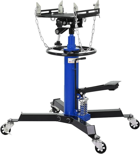 Transmission Jack with 2 Stage Hydraulic Ram, 1322 LBS Hydraulic Telescoping by Curtainboro