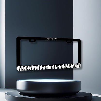 Piano Music License Plate Frame Music Notes License Plate Holder Stainless - Image 3
