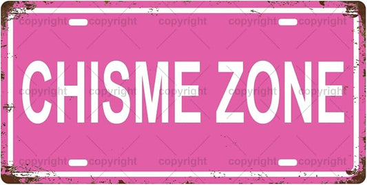 CHISME ZONE Space Vintage Metal Tin Sign License Plate Bar Cafe Garage Cave by Unknown
