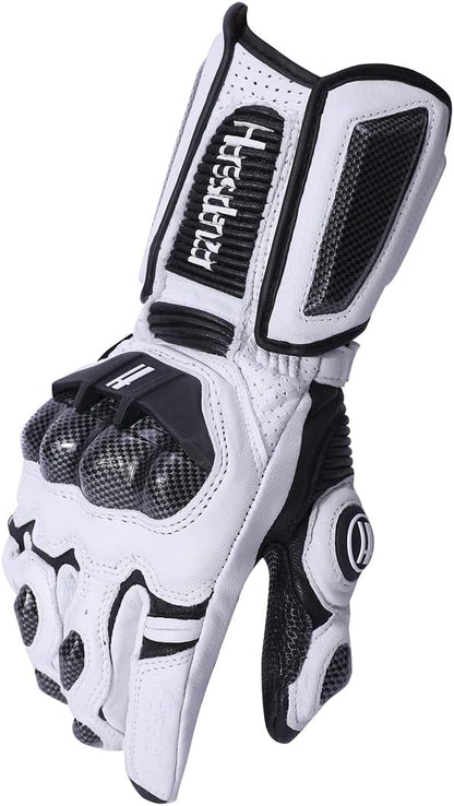 Harssidanzar Leather Motorcycle Gloves - Image 5