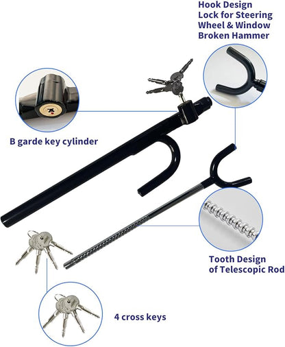 Steering Wheel Lock Anti-Theft car Device Car Wheel Locks Heavy Duty Vehicle - Image 3