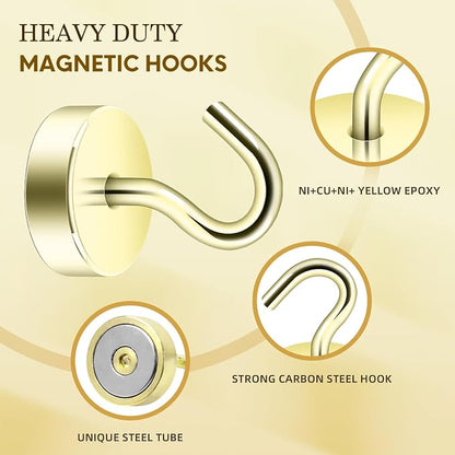 Neosmuk Magnetic Hooks, Cruise Ship Essentials, 40lb+ Heavy Duty Magnetic Hooks - Image 6