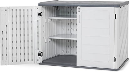 Macrout 25 Cu.Ft Small Plastic Outdoor Storage Cabinet by MMACROUT
