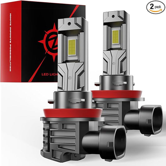 H 11 Led Bulbs, 40000lm 800% Brightness Fog Lights Bulbs Real 1:1 Mini Size by ZONBEAM